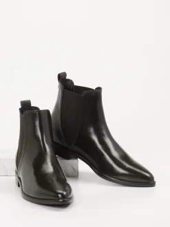 Konstantin Starke – Chelsea Boots aus Lammleder grün