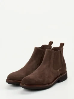 Konstantin Starke – Chelsea Boots aus Veloursleder dunkelbraun