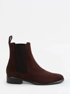 Konstantin Starke – Chelsea Boots aus Veloursleder Dunkelbraun