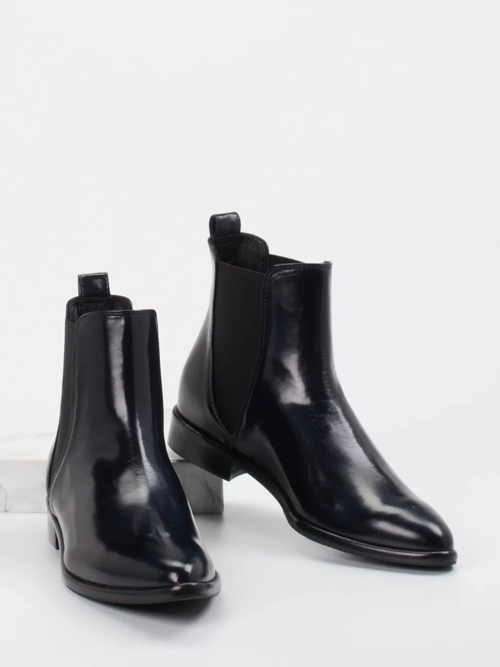 Konstantin Starke – Chelsea Boots aus Lammleder Blau
