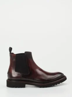Konstantin Starke – Chelsea Boots aus Kalbleder burgunder