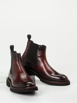 Konstantin Starke – Chelsea Boots aus Kalbleder burgunder