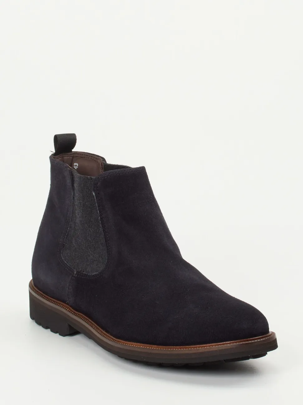 Konstantin Starke – Chelsea Boots aus Veloursleder Blau