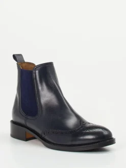 Konstantin Starke – Chelsea Boots aus Kalbleder blau