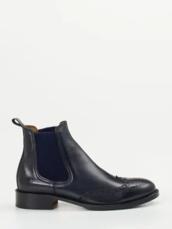 Konstantin Starke – Chelsea Boots aus Kalbleder blau
