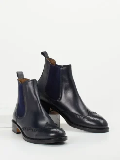 Konstantin Starke – Chelsea Boots aus Kalbleder blau