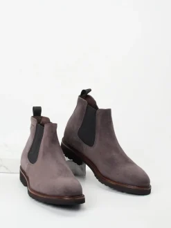 Konstantin Starke – Chelsea Boots aus Veloursleder grau
