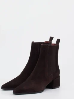 Konstantin Starke – Chelsea Boots aus Veloursleder Braun