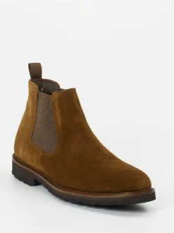 Konstantin Starke – Chelsea Boots aus Veloursleder Braun