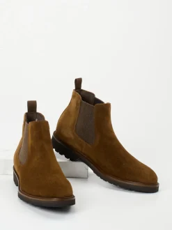 Konstantin Starke – Chelsea Boots aus Veloursleder Braun
