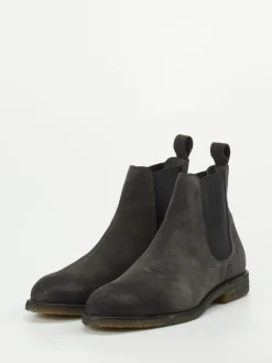 Konstantin Starke – Chelsea Boots aus Veloursleder Grau