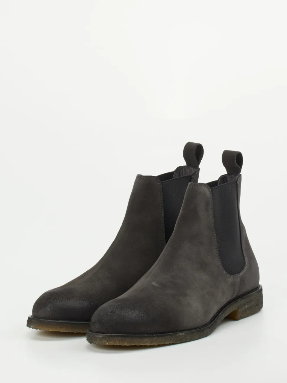 Konstantin Starke – Chelsea Boots aus Veloursleder Grau