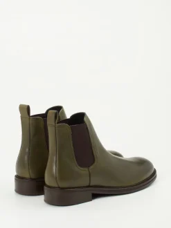 Konstantin Starke – Chelsea Boots aus Kalbleder olivgrün