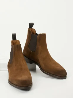 Konstantin Starke – Chelsea Boots aus Veloursleder braun
