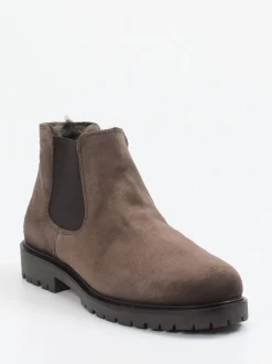 Konstantin Starke – Chelsea Boots aus Veloursleder braun