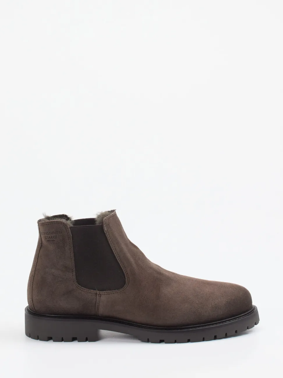 Konstantin Starke – Chelsea Boots aus Veloursleder braun