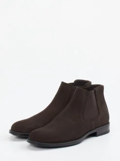 Konstantin Starke – Chelsea Boots aus Veloursleder Dunkelbraun