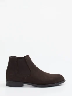 Konstantin Starke – Chelsea Boots aus Veloursleder Dunkelbraun