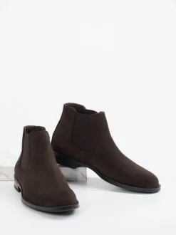 Konstantin Starke – Chelsea Boots aus Veloursleder Dunkelbraun