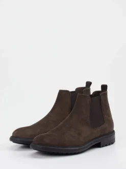 Konstantin Starke – Chelsea Boots aus Veloursleder braun