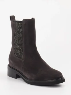 Konstantin Starke – Chelsea Boots aus Veloursleder Dunkelbraun