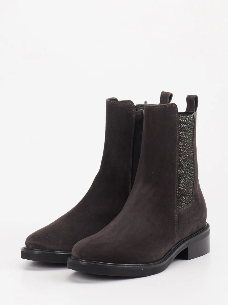 Konstantin Starke – Chelsea Boots aus Veloursleder Dunkelbraun