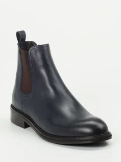 Konstantin Starke – Chelsea Boots aus Kalbleder Blau
