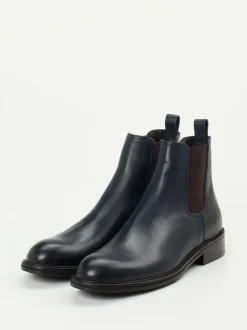 Konstantin Starke – Chelsea Boots aus Kalbleder Blau