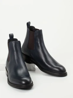 Konstantin Starke – Chelsea Boots aus Kalbleder Blau