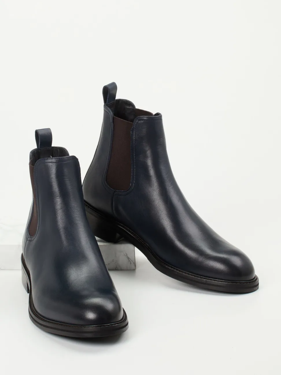 Konstantin Starke – Chelsea Boots aus Kalbleder Blau