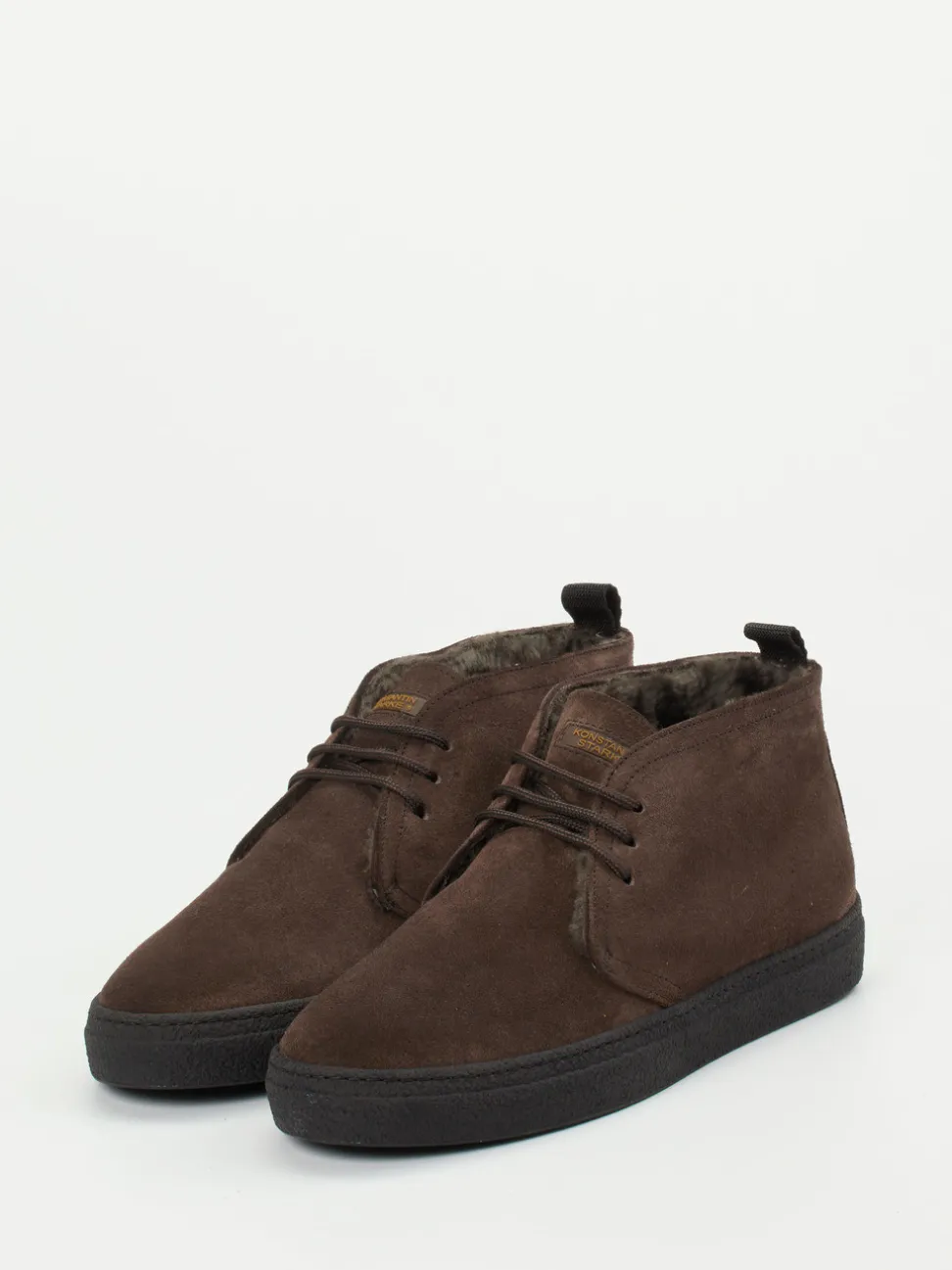 Konstantin Starke – Chukka Boots aus Veloursleder dunkelbraun