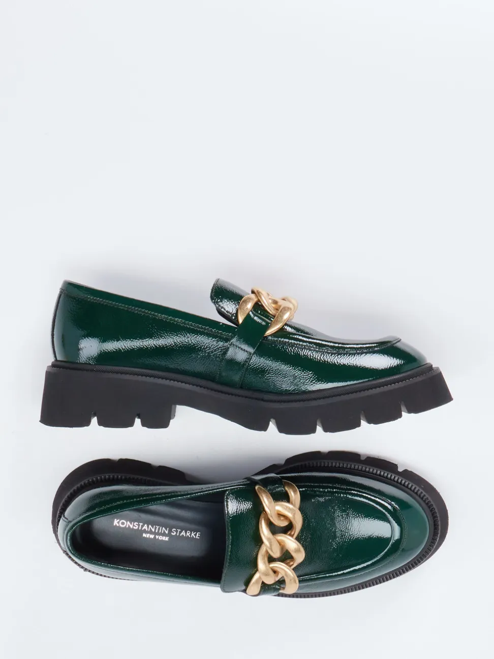 Konstantin Starke – Chunky-Loafer aus Lackleder grün