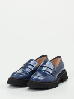 Konstantin Starke – Chunky Loafer aus Lackleder blau