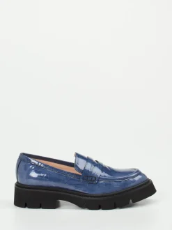 Konstantin Starke – Chunky Loafer aus Lackleder blau