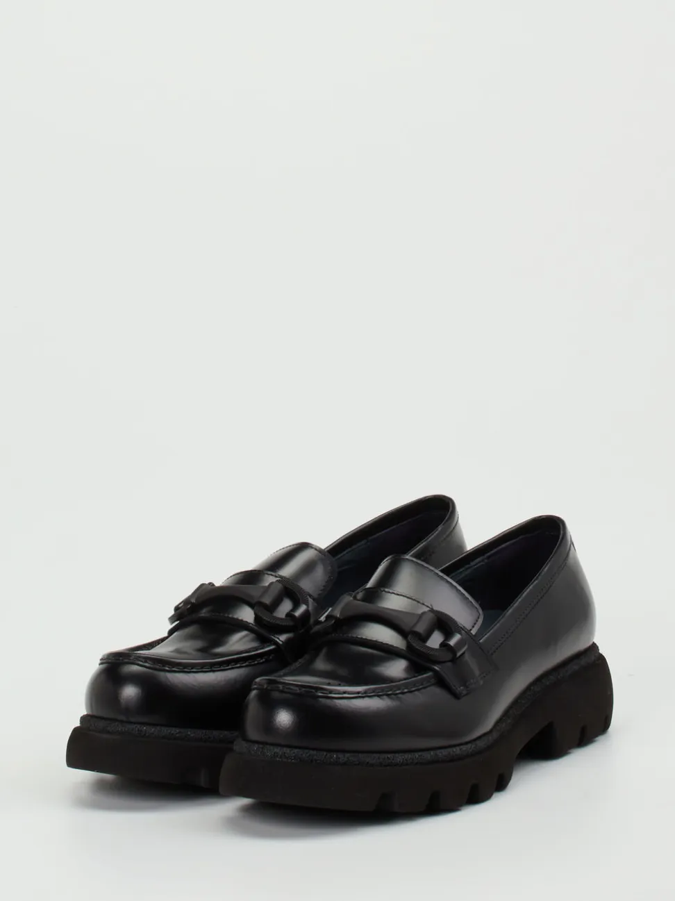Konstantin Starke – Chunky-Loafer aus Hochglanzleder schwarz