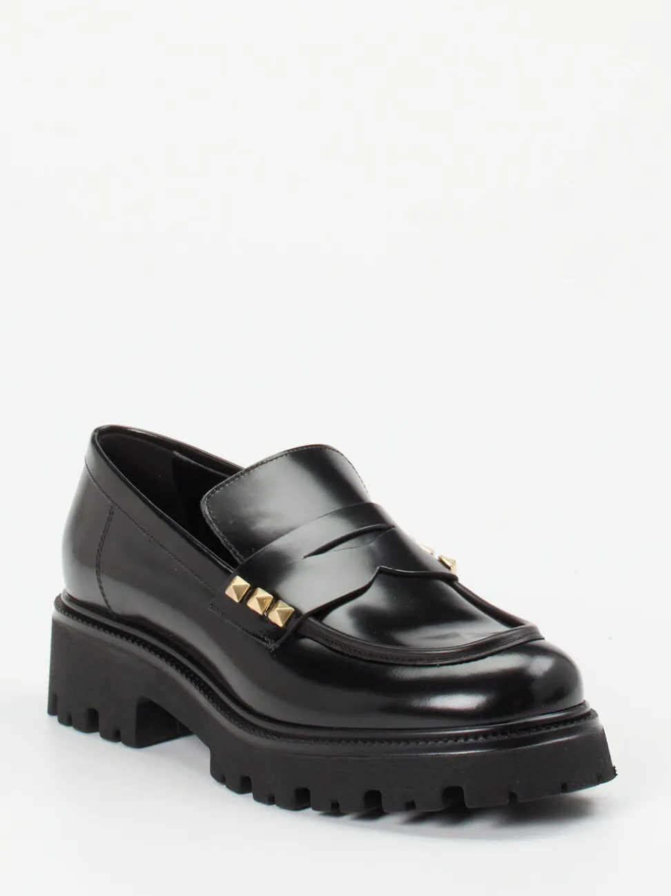 Konstantin Starke – Chunky Loafer aus Hochglanzleder Schwarz