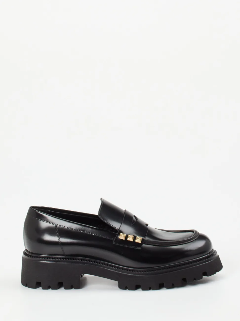 Konstantin Starke – Chunky Loafer aus Hochglanzleder Schwarz