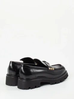 Konstantin Starke – Chunky Loafer aus Hochglanzleder Schwarz