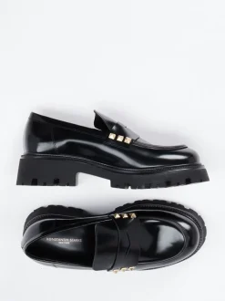 Konstantin Starke – Chunky Loafer aus Hochglanzleder Schwarz