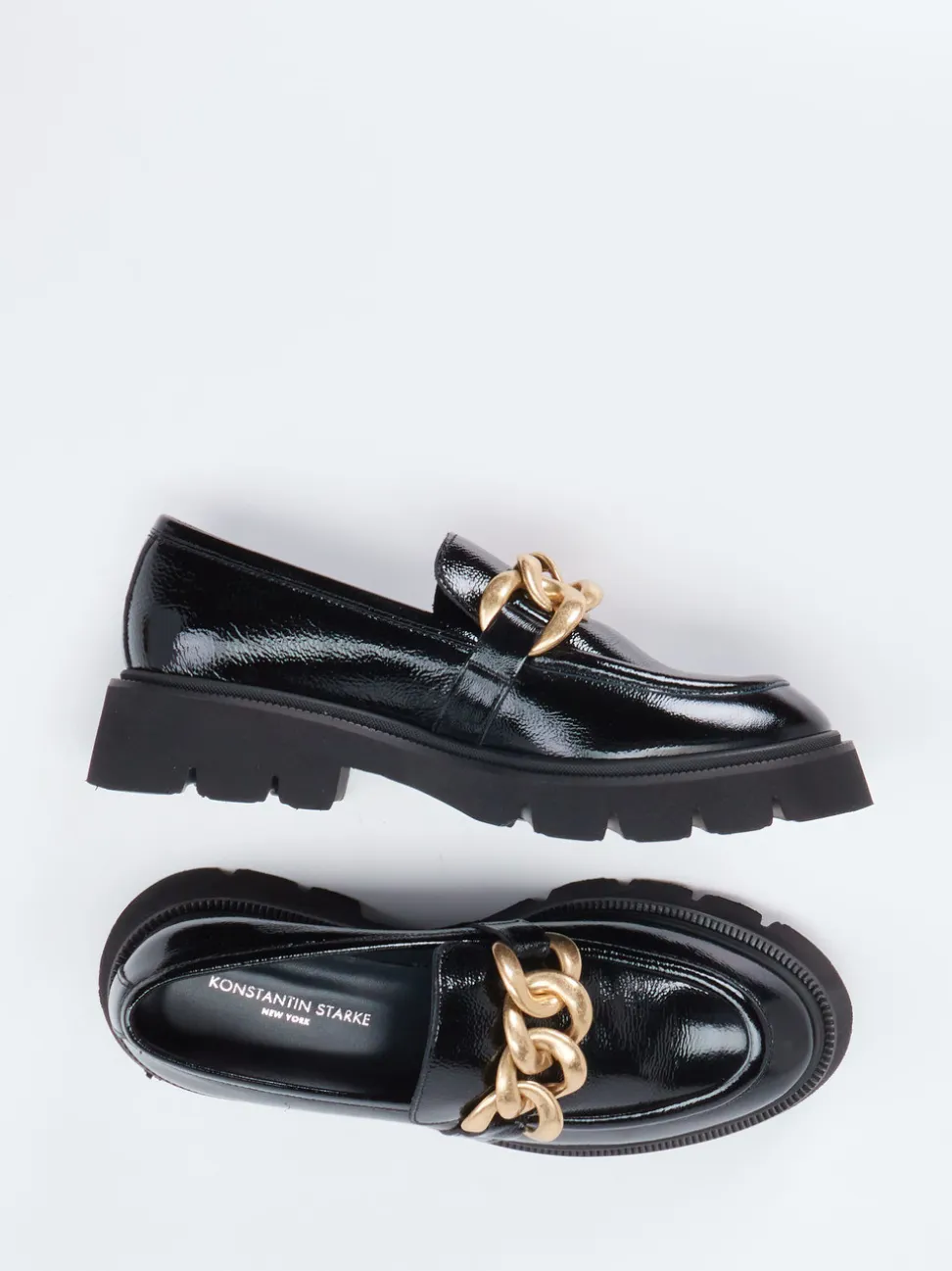 Konstantin Starke – Chunky Loafer aus Lackleder Schwarz