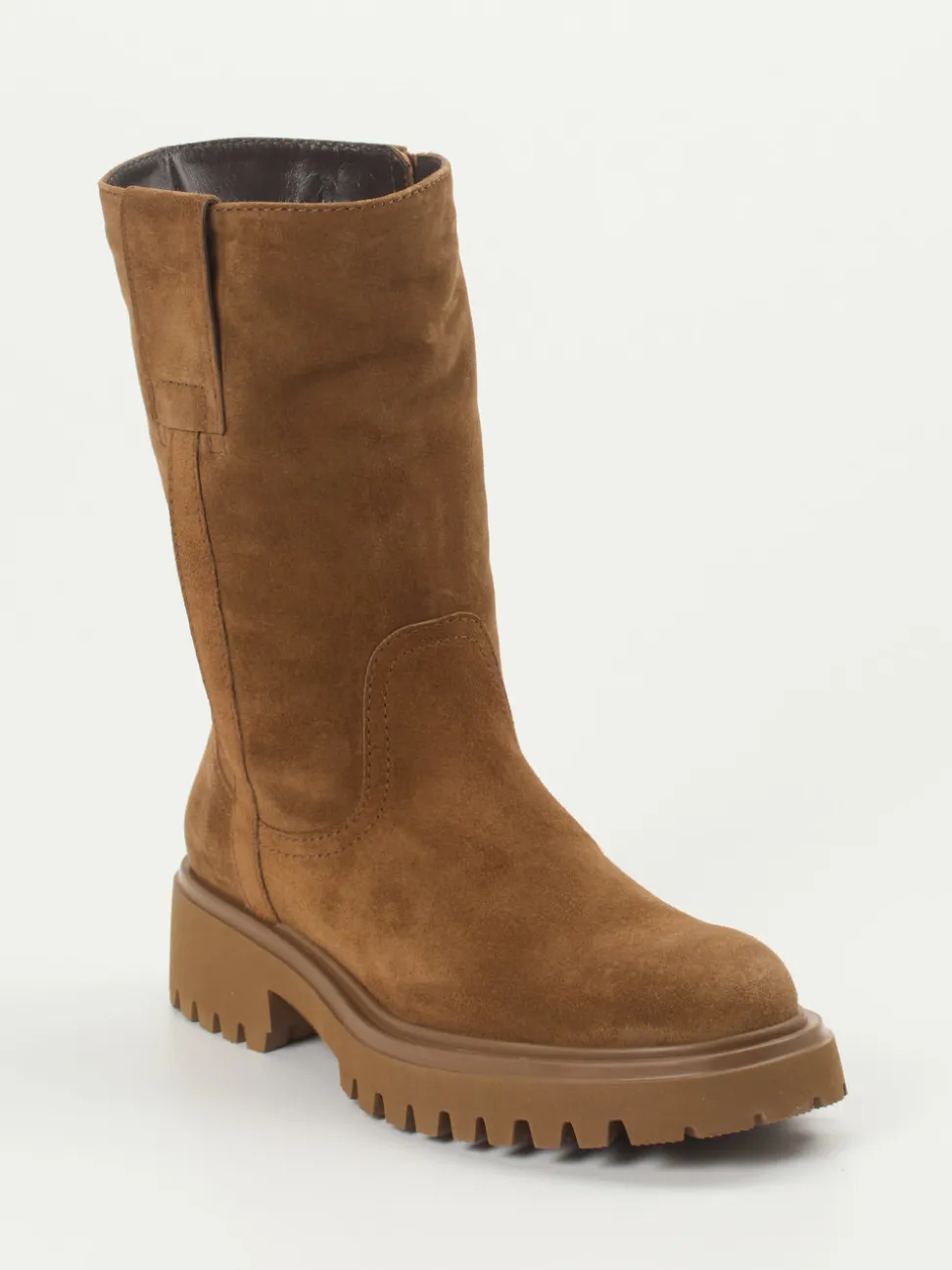 Konstantin Starke – Chunky Boots aus Veloursleder Braun