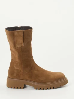 Konstantin Starke – Chunky Boots aus Veloursleder Braun