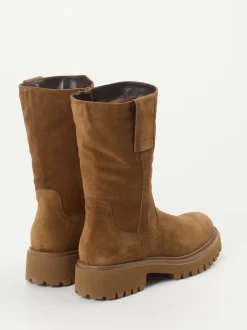 Konstantin Starke – Chunky Boots aus Veloursleder Braun