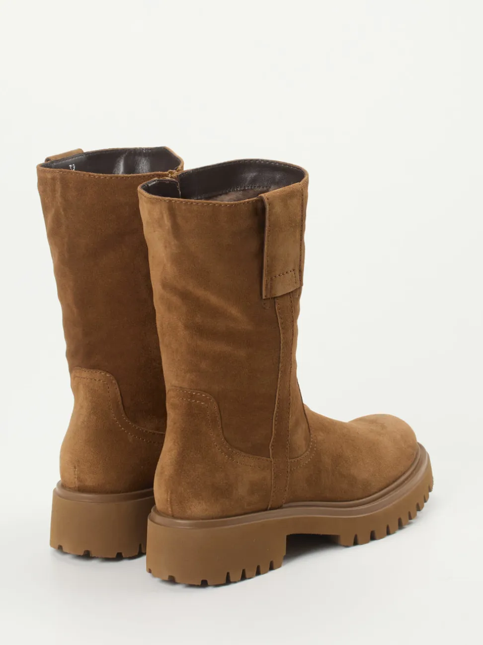 Konstantin Starke – Chunky Boots aus Veloursleder Braun