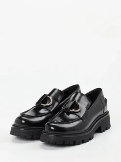 Konstantin Starke – Chunky-Loafer aus Hochglanzleder Schwarz