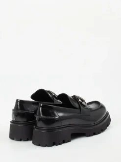 Konstantin Starke – Chunky-Loafer aus Hochglanzleder Schwarz