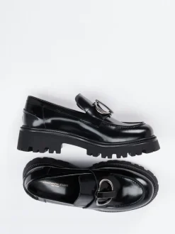 Konstantin Starke – Chunky-Loafer aus Hochglanzleder Schwarz