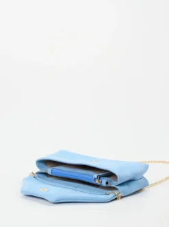 Konstantin Starke – Clutch aus Veloursleder Himmelblau