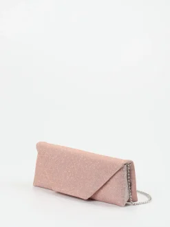 Konstantin Starke – Clutch aus Textil in Rosé mit Glitzer