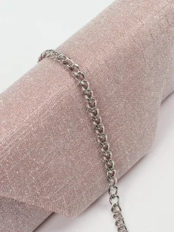 Konstantin Starke – Clutch aus Textil in Rosé mit Glitzer